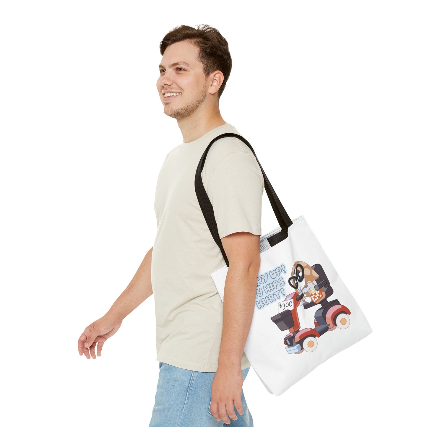 “Hurry Up, My Hips Hurt” Tote Bag – Funny Granny Mobile