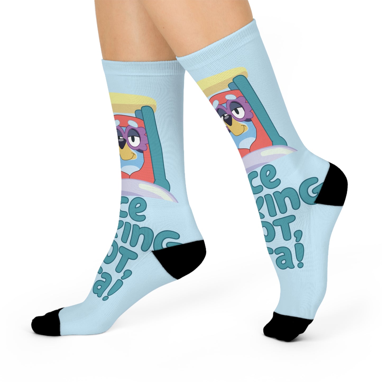 Bluey-Inspired Cartoon Crew Socks – Cute Grannies Design