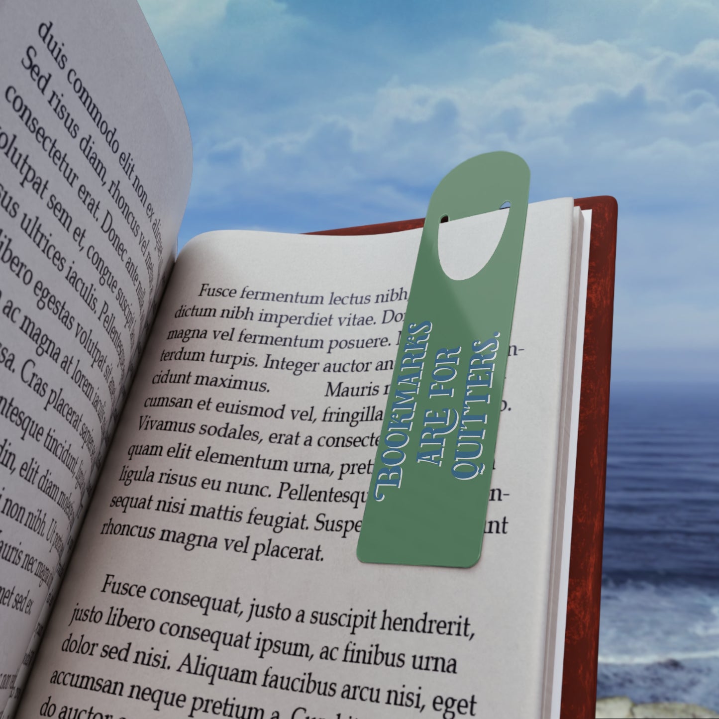 “Bookmarks Are for Quitters” Funny Literary Bookmark – Gift for Book Lovers