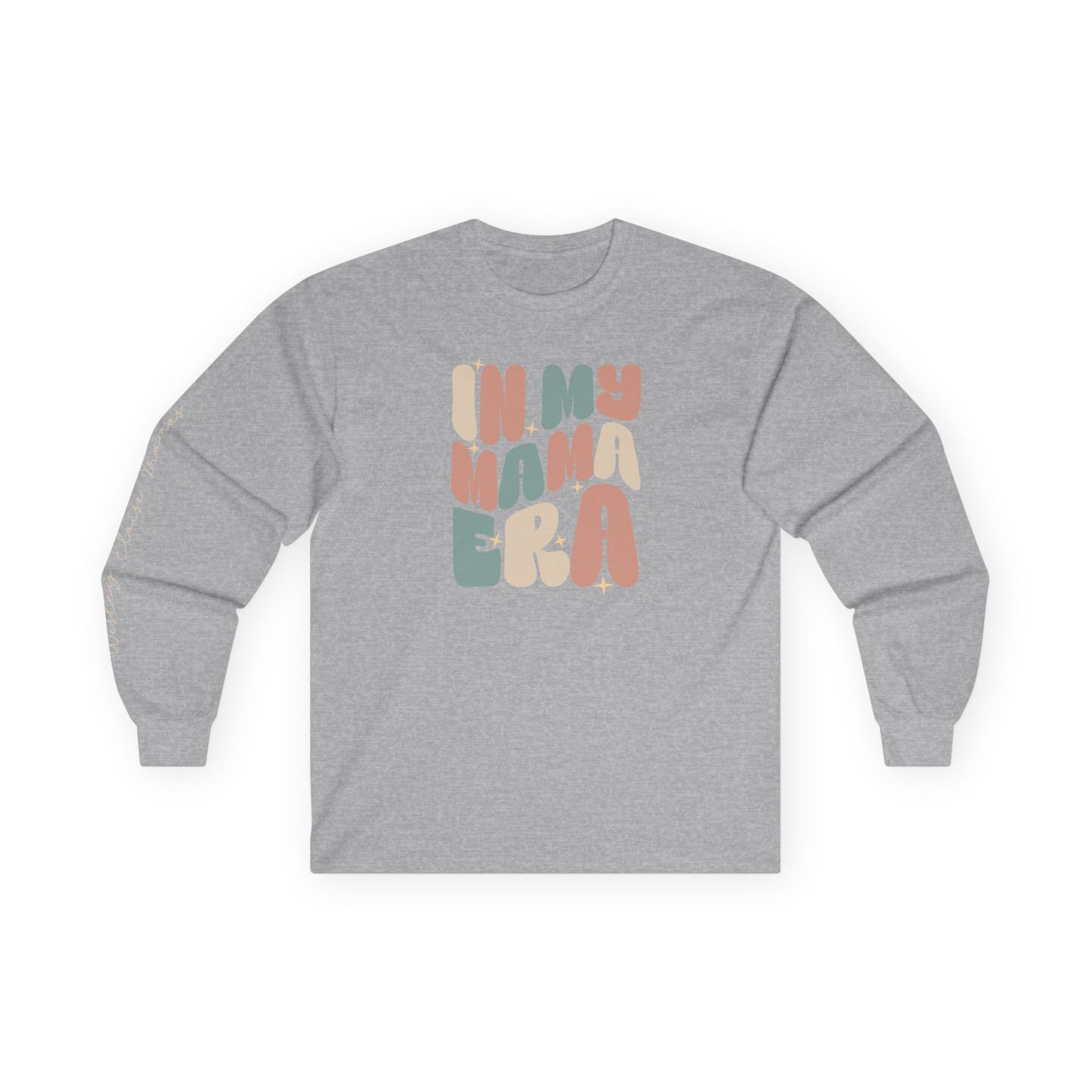 Custom Names Unisex Long Sleeve Tee – Personalized Mama Era Shirt