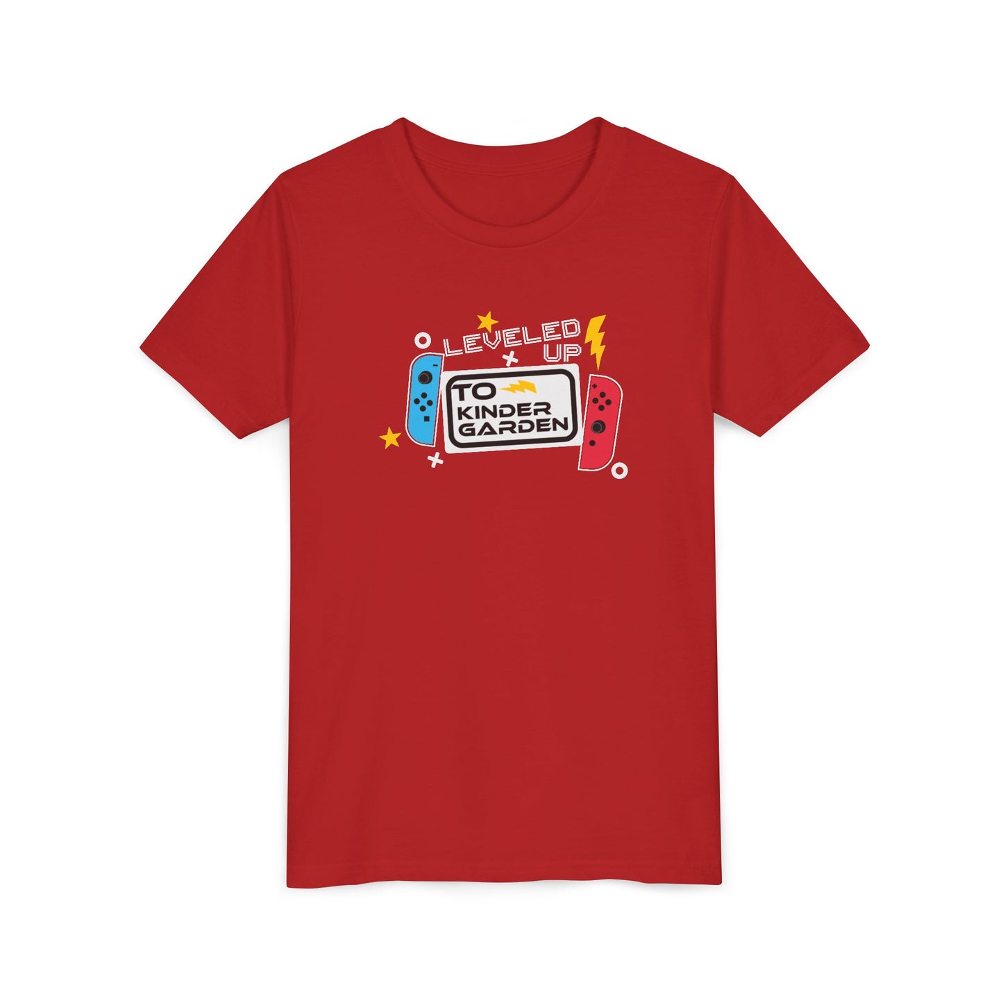 Leveled Up to Kindergarten Grade Youth Tee