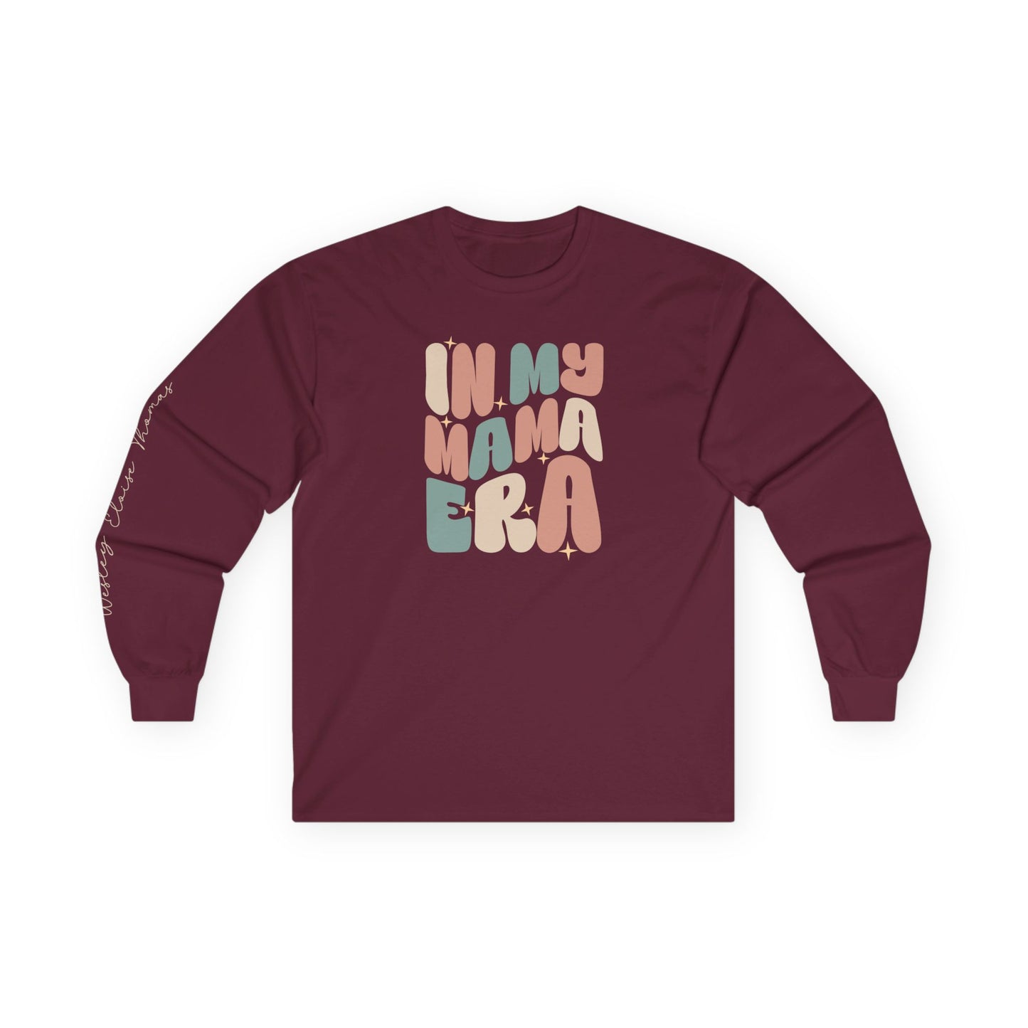 Custom Names Unisex Long Sleeve Tee – Personalized Mama Era Shirt