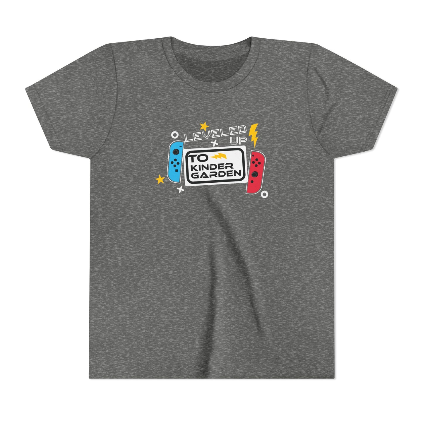 Leveled Up to Kindergarten Grade Youth Tee