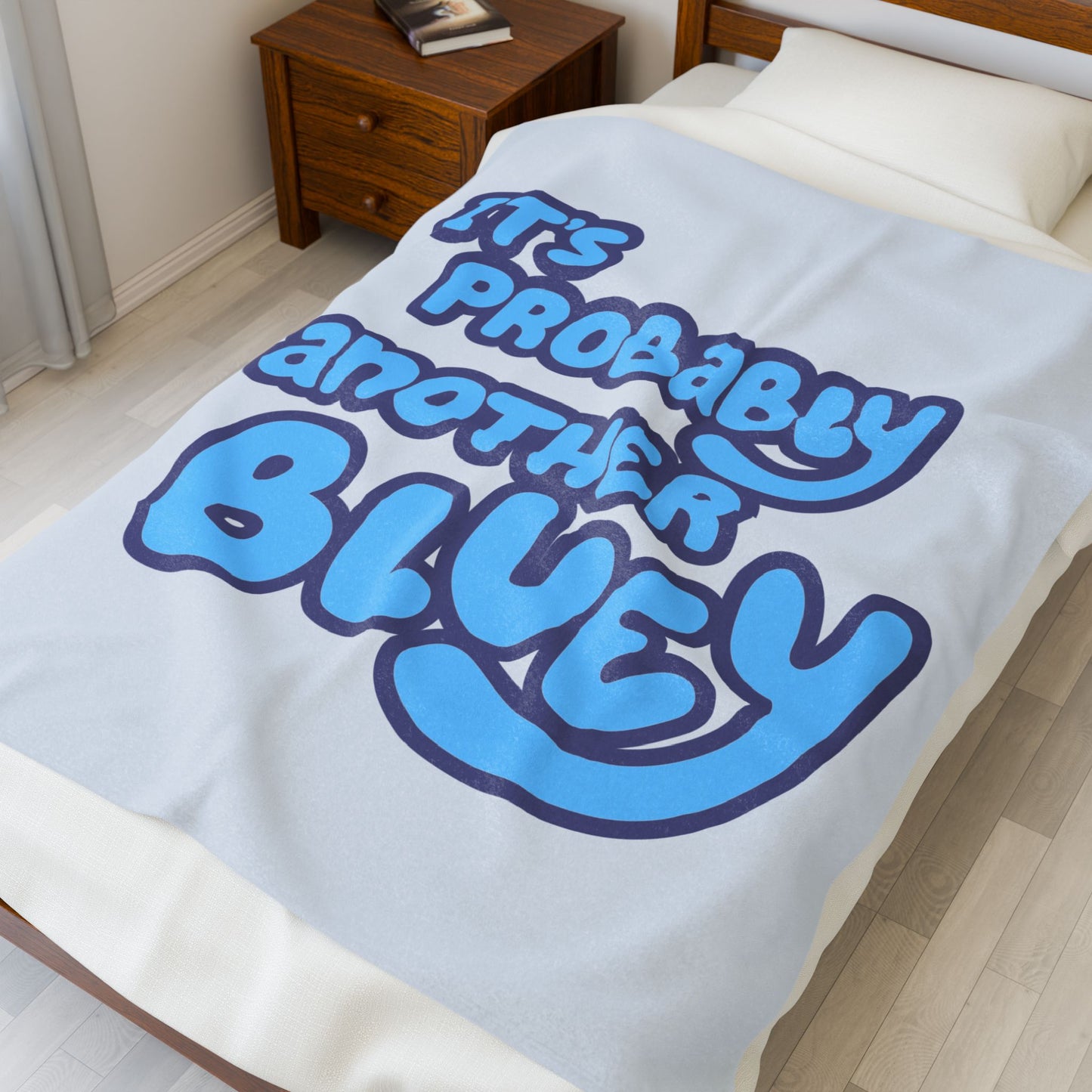 Bluey Plush Blanket – “Probably Another Bluey” Cozy Throw