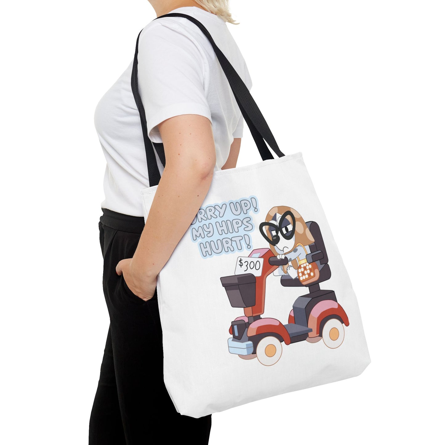 “Hurry Up, My Hips Hurt” Tote Bag – Funny Granny Mobile