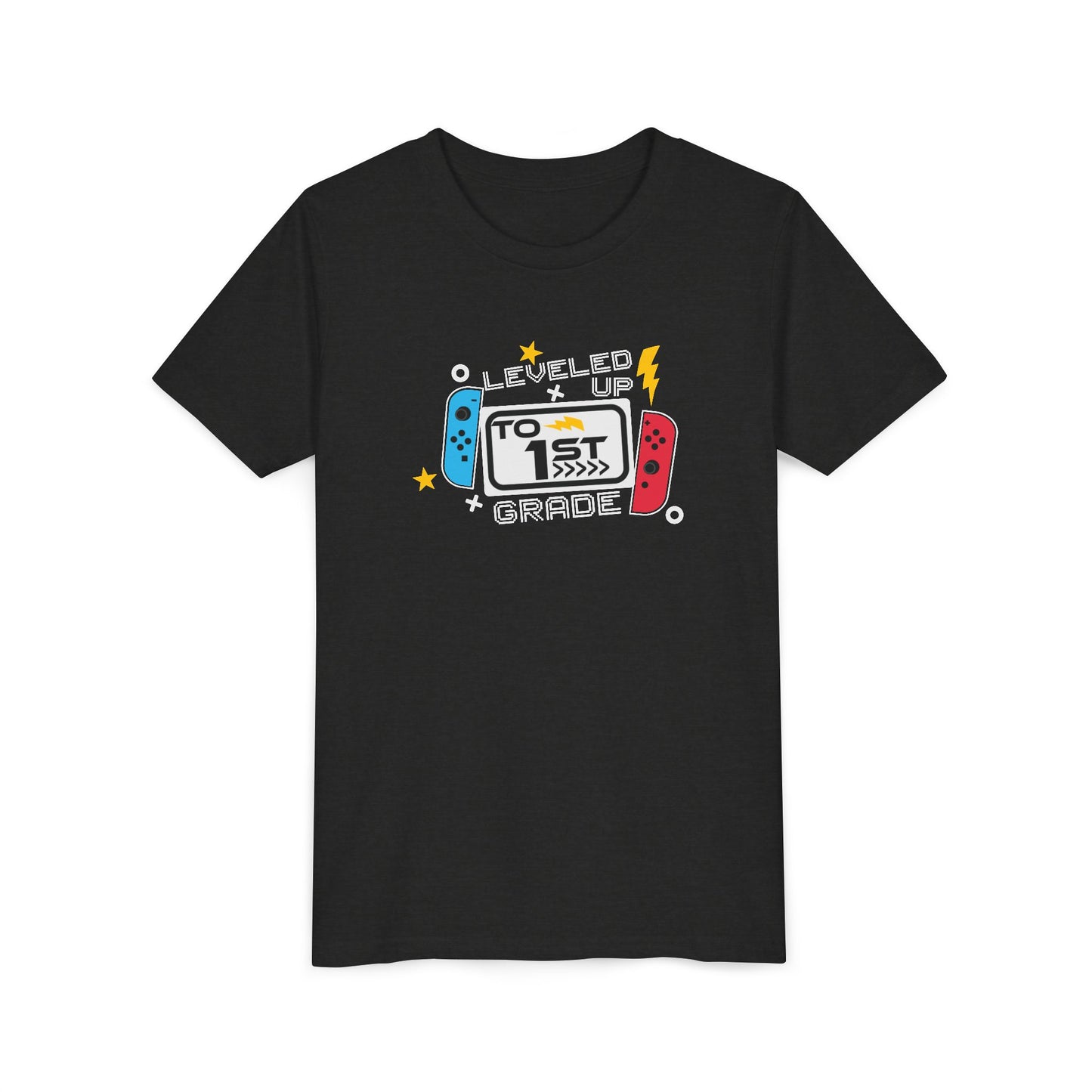 Leveled Up to 1st Grade Youth Tee