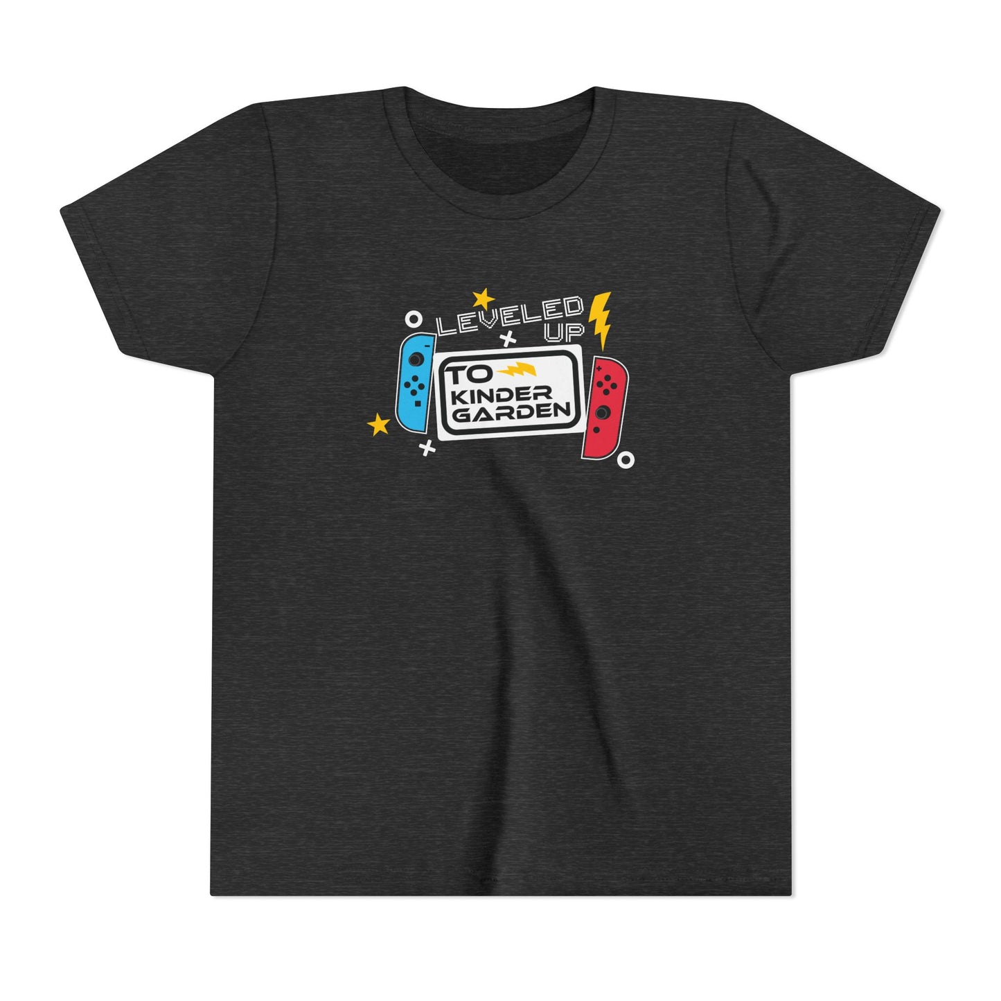 Leveled Up to Kindergarten Grade Youth Tee