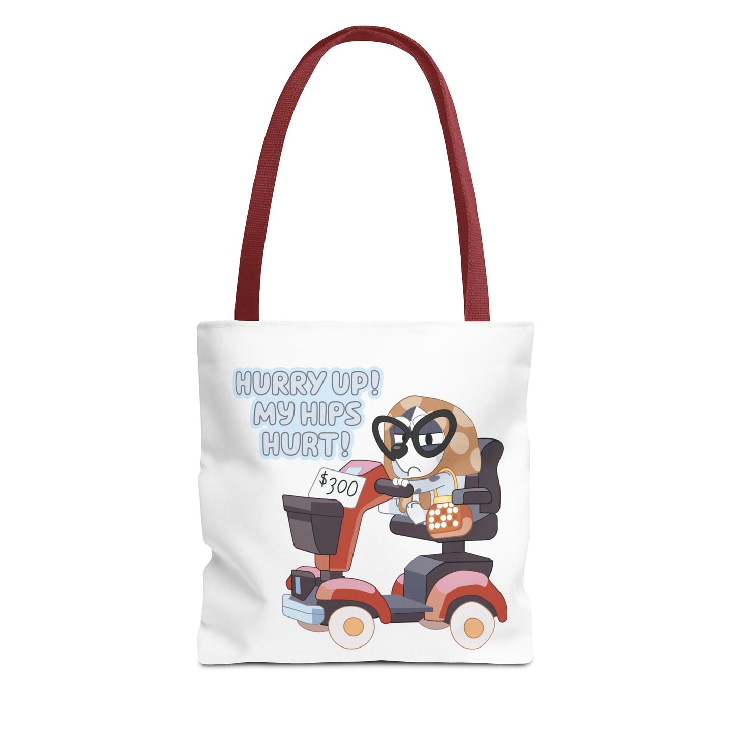 “Hurry Up, My Hips Hurt” Tote Bag – Funny Granny Mobile