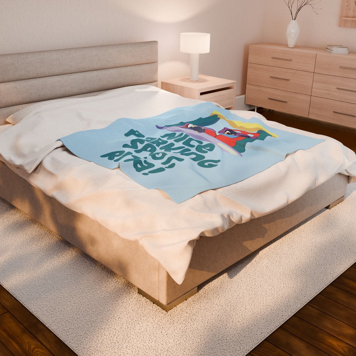 Bluey Grannies Plush Blanket – “Nice Parking Spot, Rita”