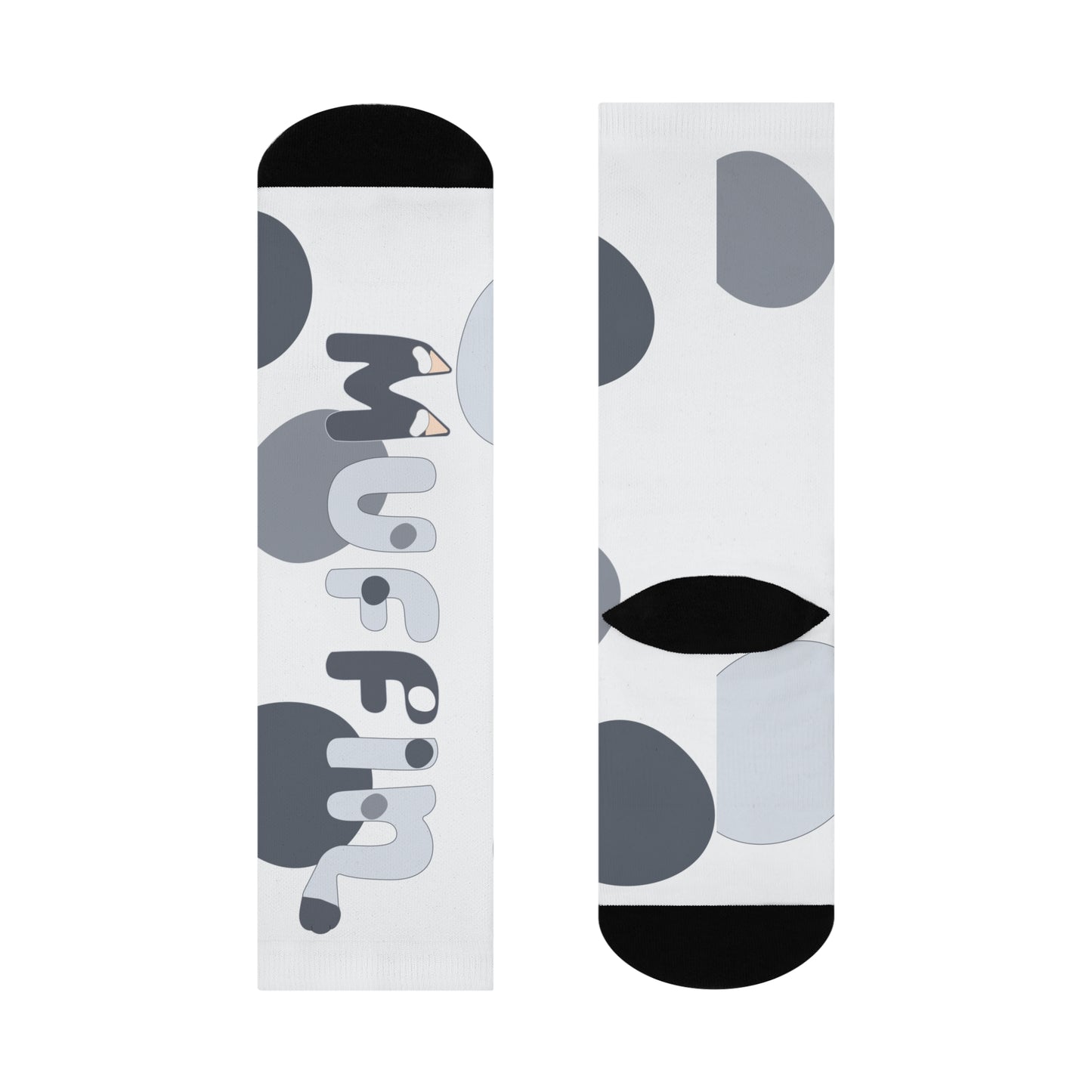 Bluey-Inspired Cartoon Crew Socks – Cute Muffin Design