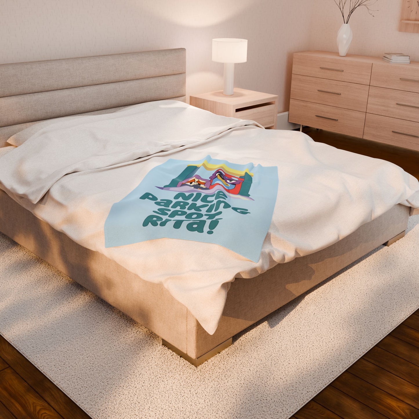Bluey Grannies Plush Blanket – “Nice Parking Spot, Rita”