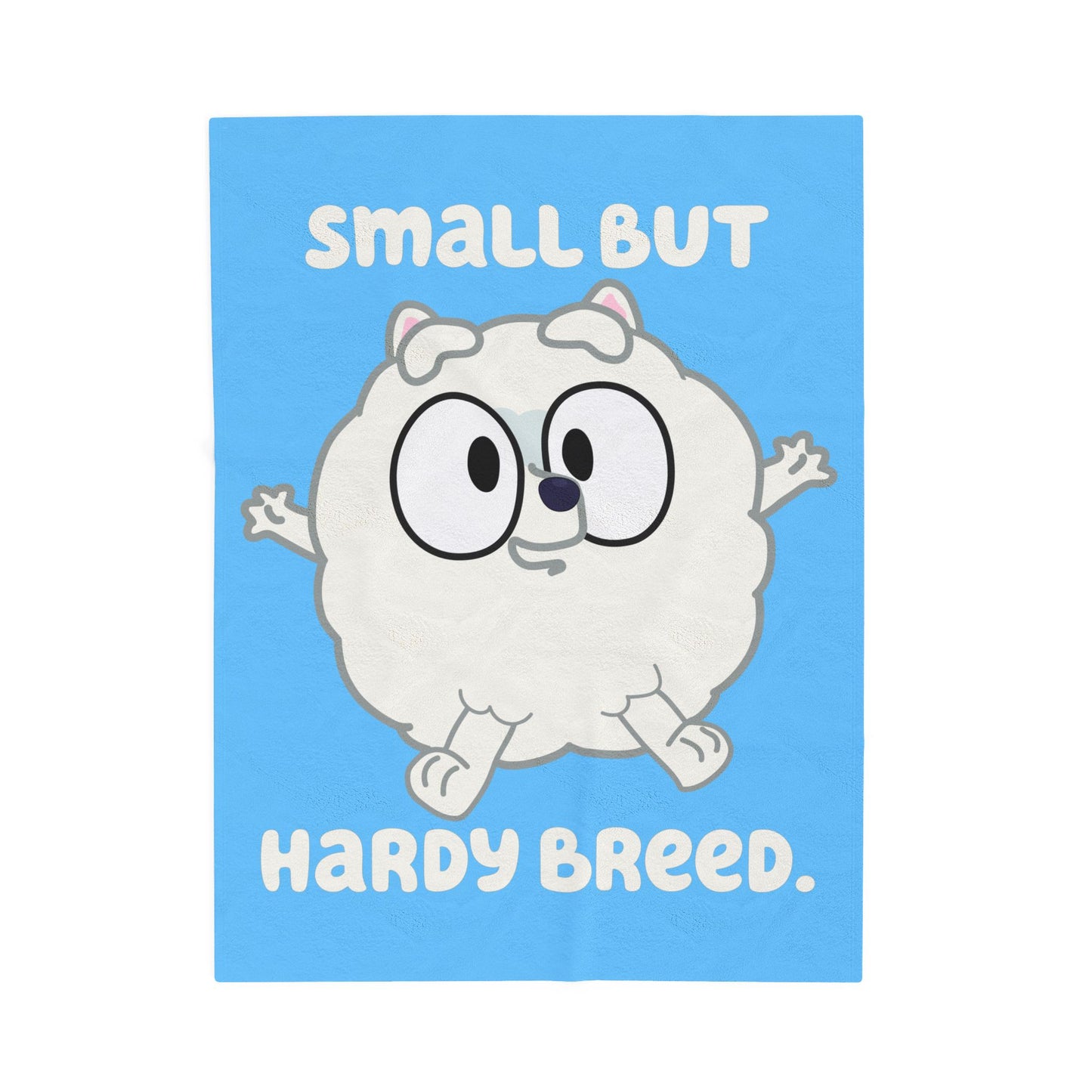 Bluey Pom Pom Plush Blanket – Small But Hardy Breed Cozy Throw