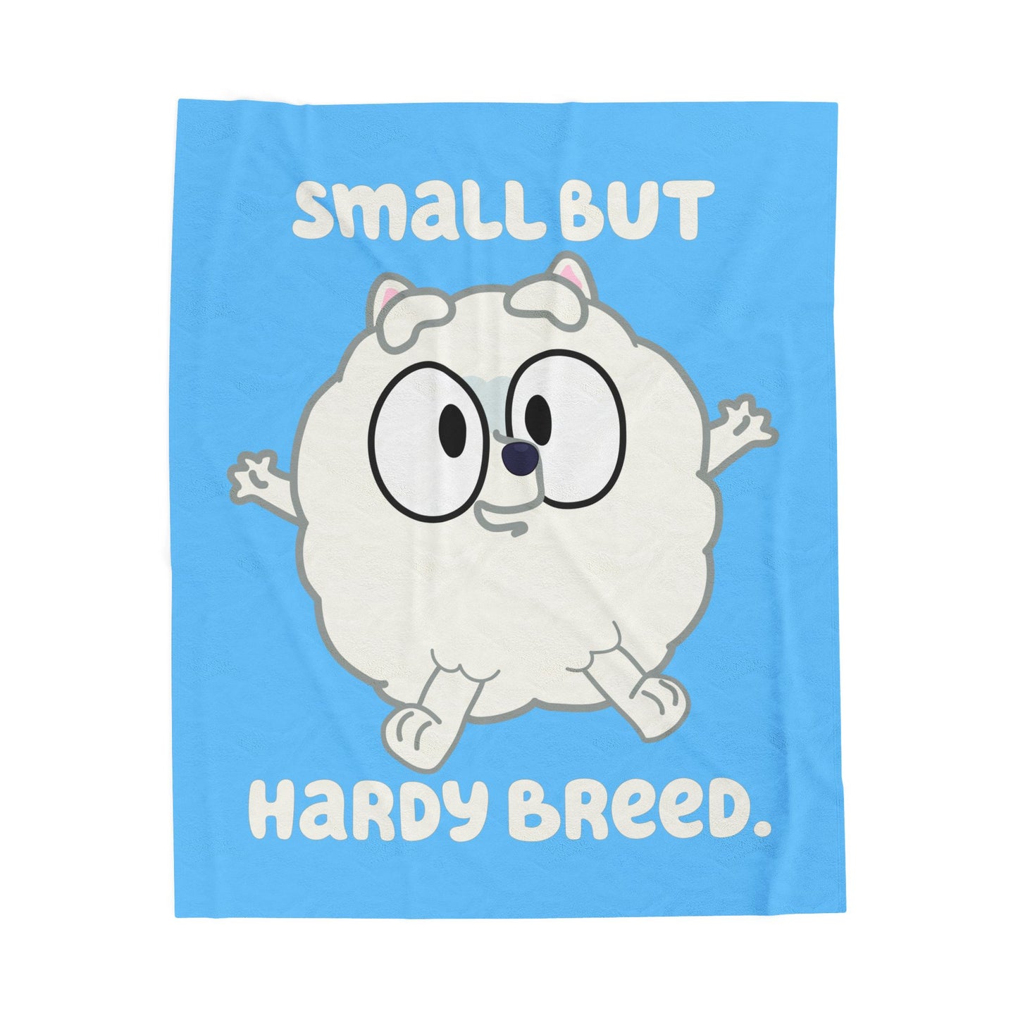 Bluey Pom Pom Plush Blanket – Small But Hardy Breed Cozy Throw