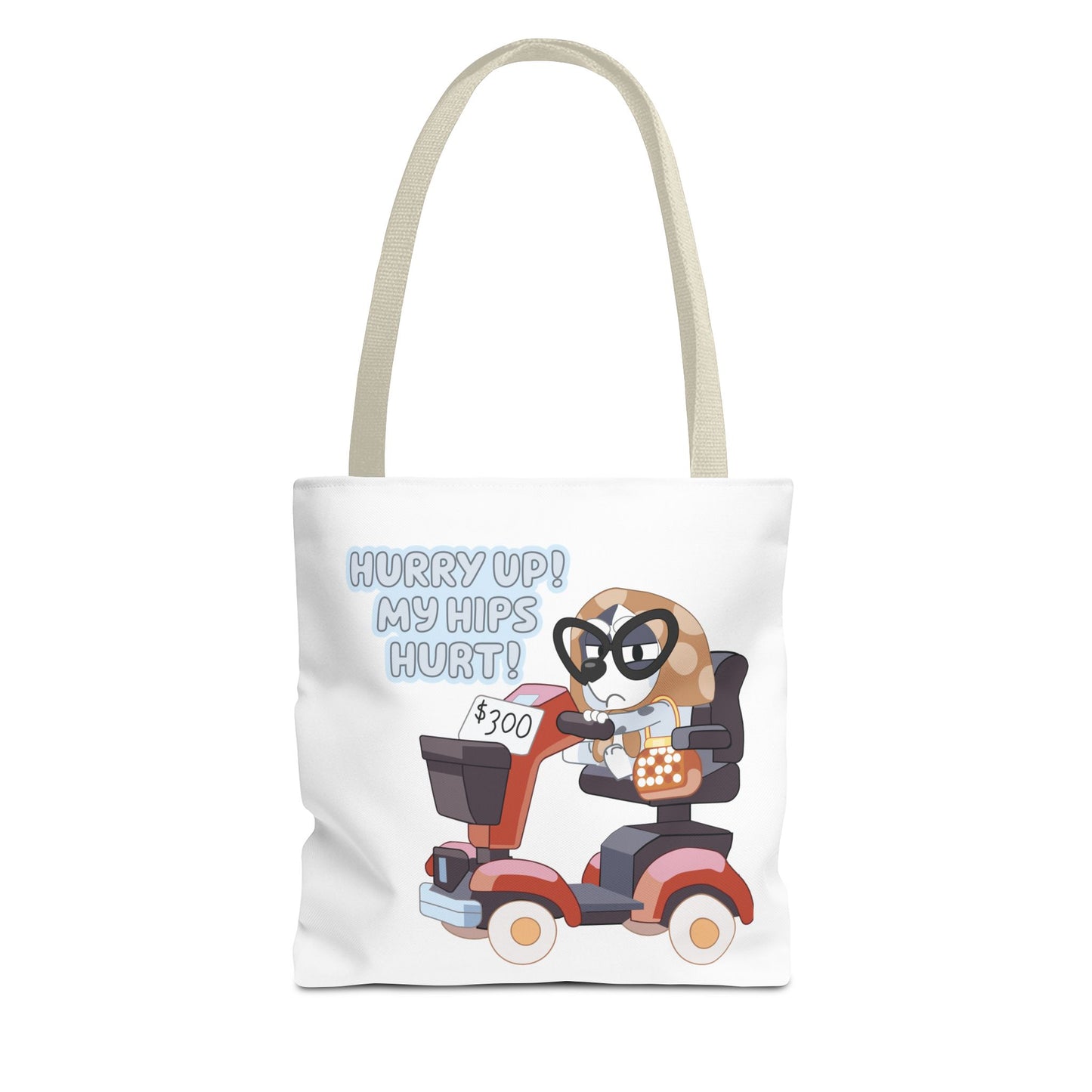 “Hurry Up, My Hips Hurt” Tote Bag – Funny Granny Mobile