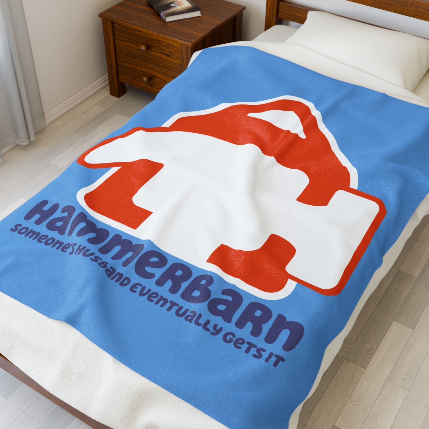 Bluey Hammerbarn Plush Blanket – “Someone’s Husband Eventually Gets It” Cozy Throw