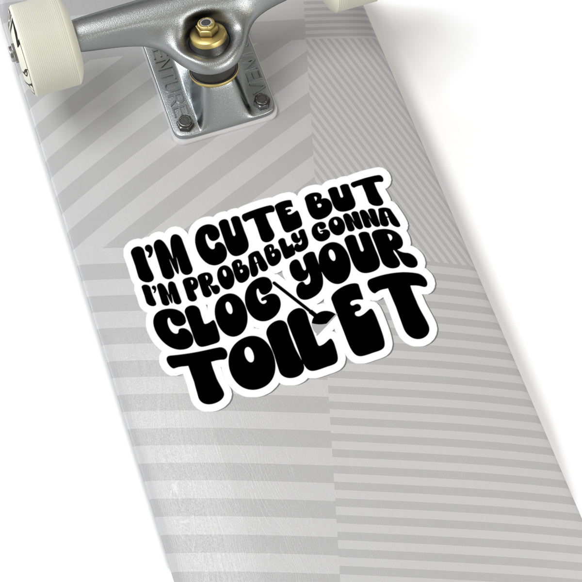 Funny White Kiss-Cut Stickers, Humorous Sticker Pack, Joke Decals, Toilet Humor Gift, Bathroom Decor