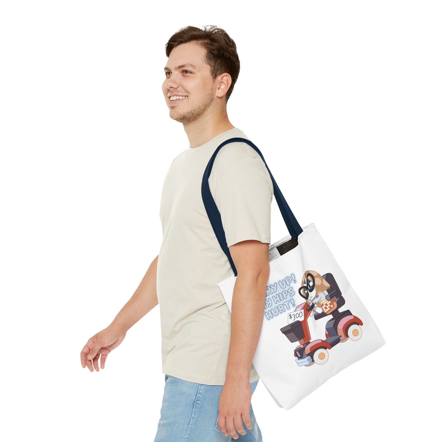 “Hurry Up, My Hips Hurt” Tote Bag – Funny Granny Mobile