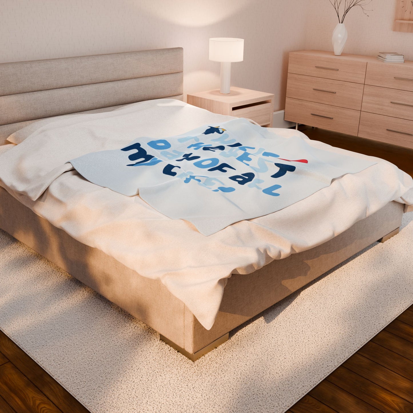 Bluey Plush Blanket – “Keepy Uppy, Best Day of My Life” Throw