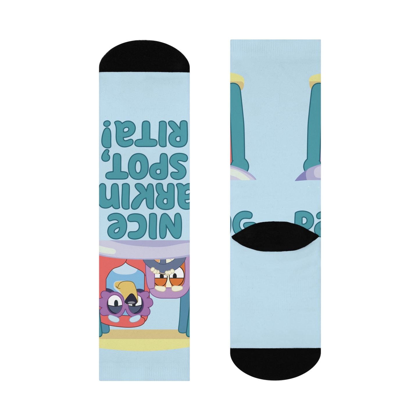 Bluey-Inspired Cartoon Crew Socks – Cute Grannies Design