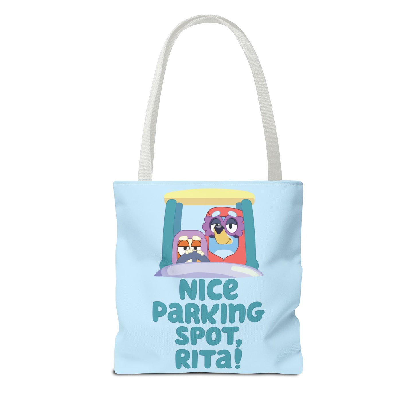 Bluey Tote Bag – “Nice Parking Spot, Rita” with Grannies
