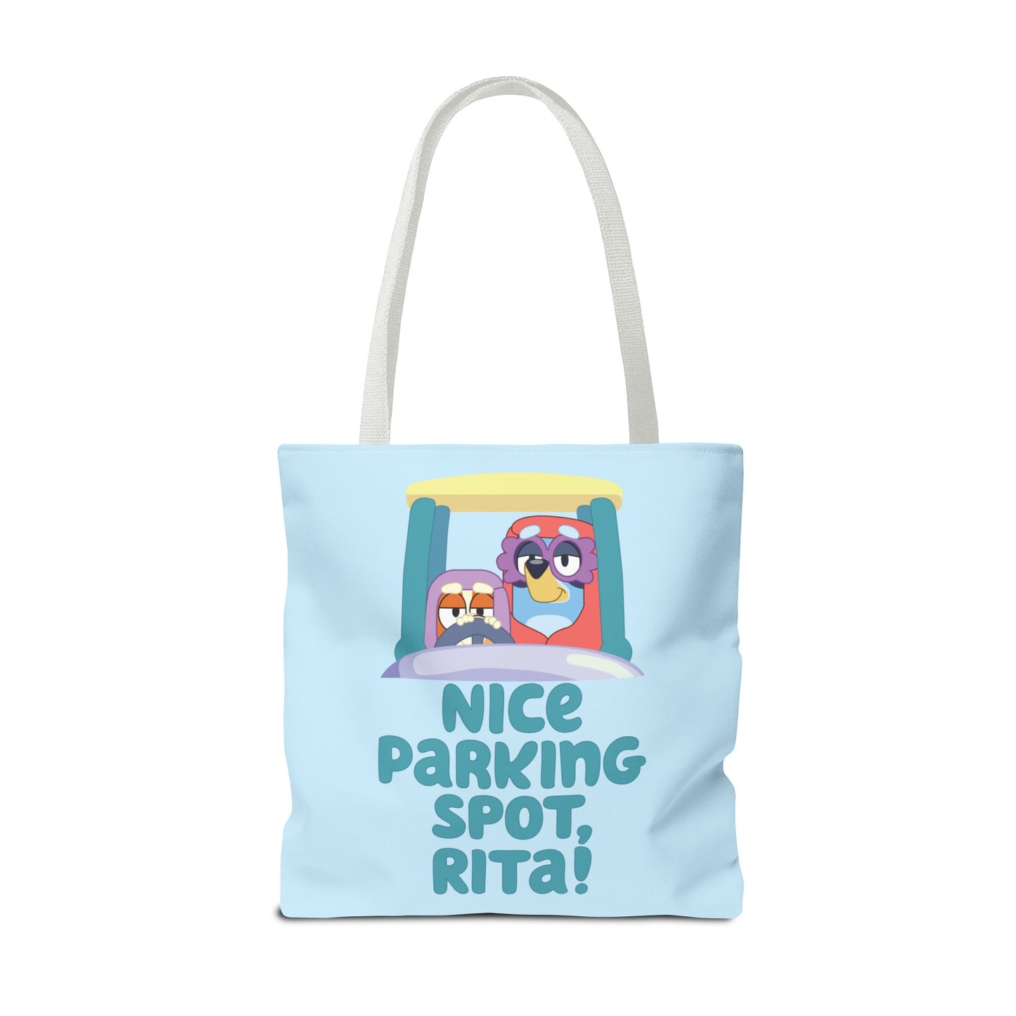 Bluey Tote Bag – “Nice Parking Spot, Rita” with Grannies