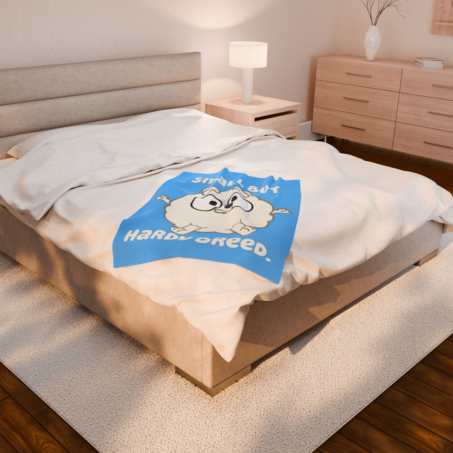 Bluey Pom Pom Plush Blanket – Small But Hardy Breed Cozy Throw