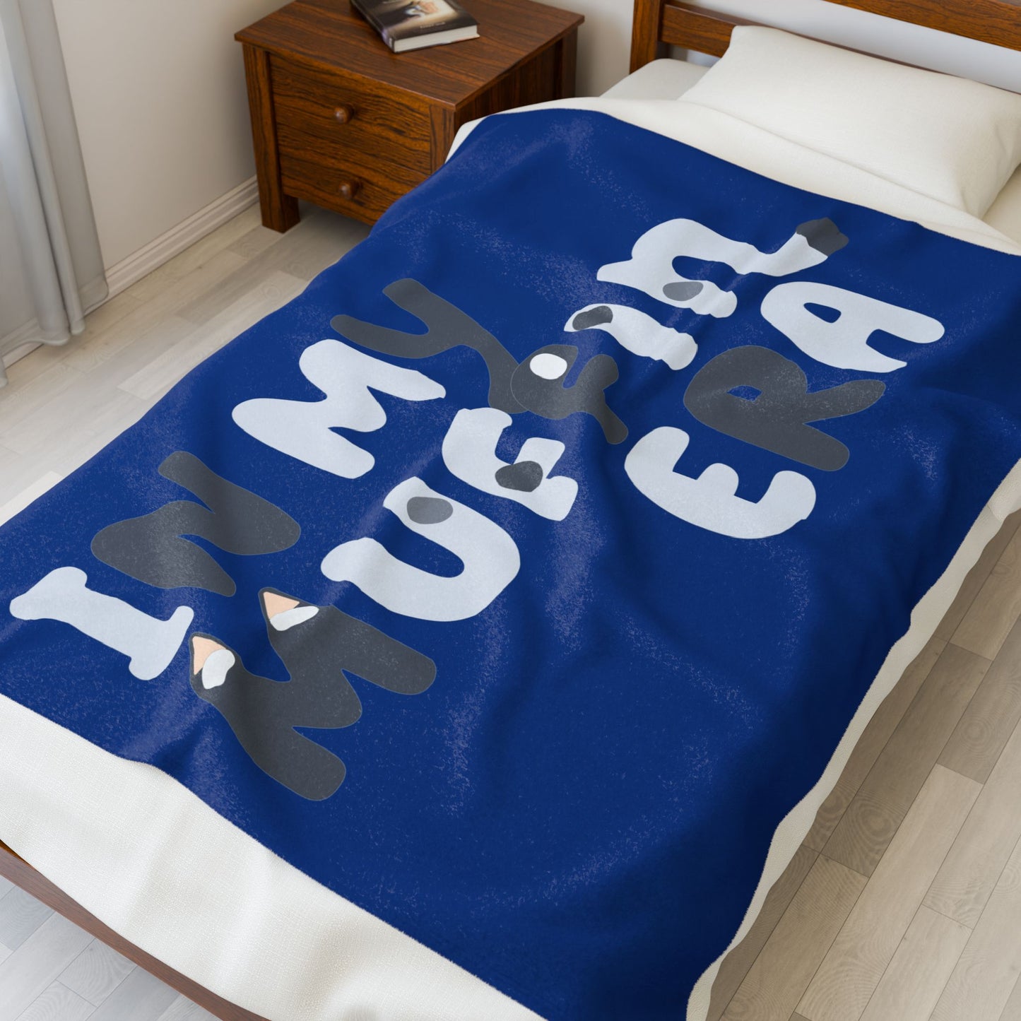 Bluey-Inspired Plush Blanket – “Muffin Era” Snuggle Throw
