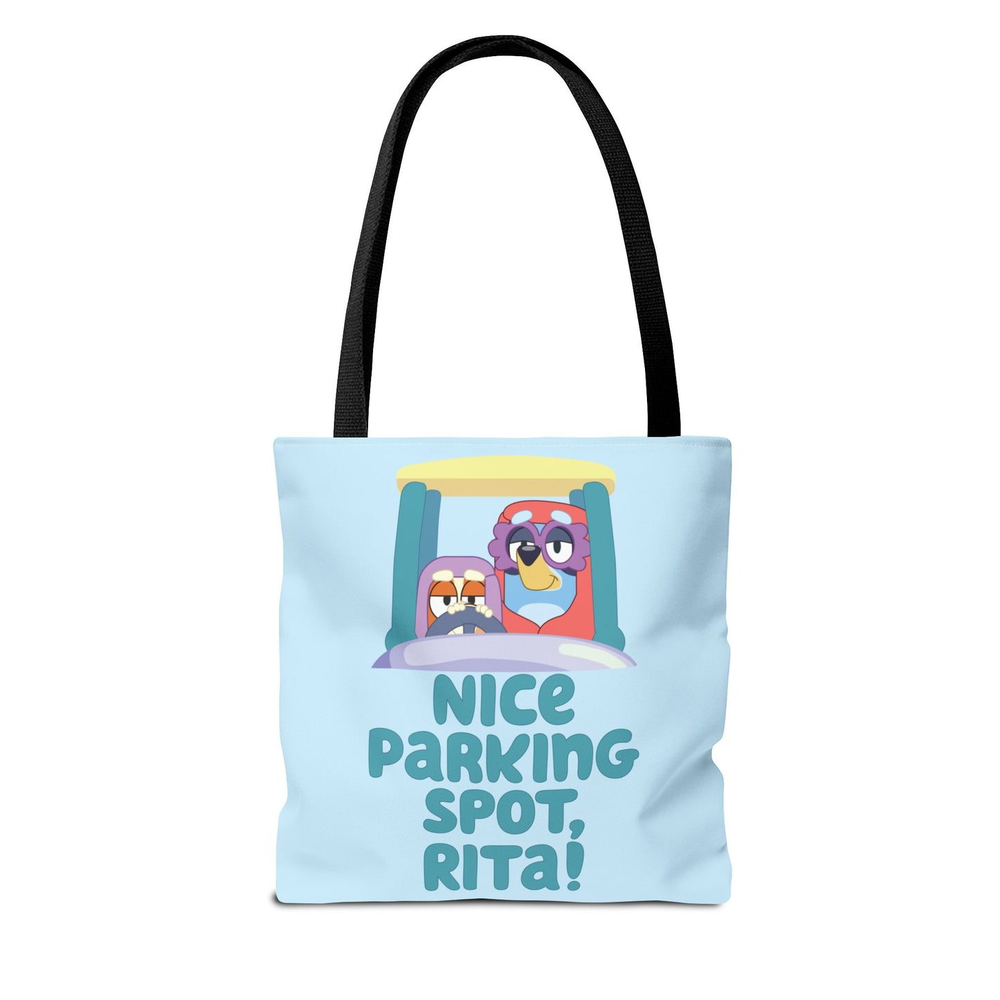 Bluey Tote Bag – “Nice Parking Spot, Rita” with Grannies