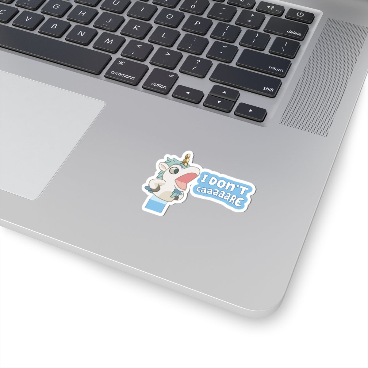 Funny Unicorse Kiss-Cut Stickers – “I Don’t Care” Laptop Decal