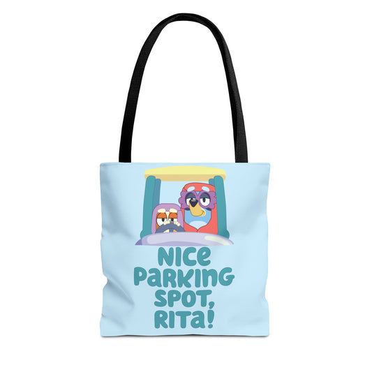 Bluey Tote Bag – “Nice Parking Spot, Rita” with Grannies