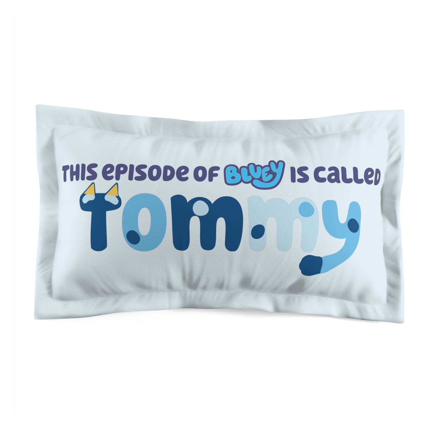 Bluey Personalized Microfiber Pillow Sham – Custom Name Kids Pillowcase