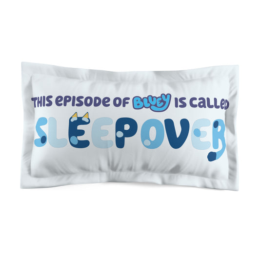 Bluey Sleepover Episode Microfiber Pillow Sham – Kids Cartoon Pillow Cover