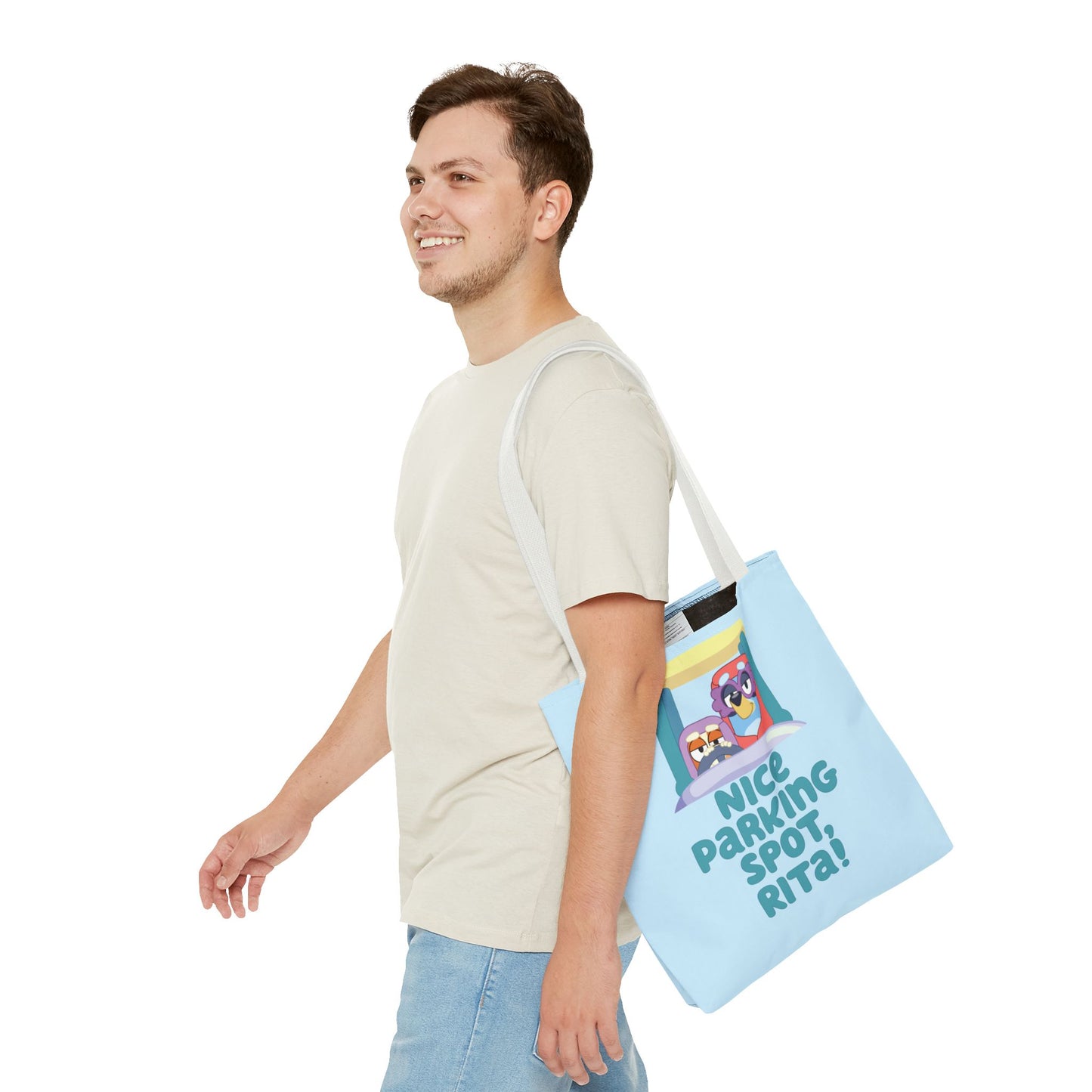 Bluey Tote Bag – “Nice Parking Spot, Rita” with Grannies