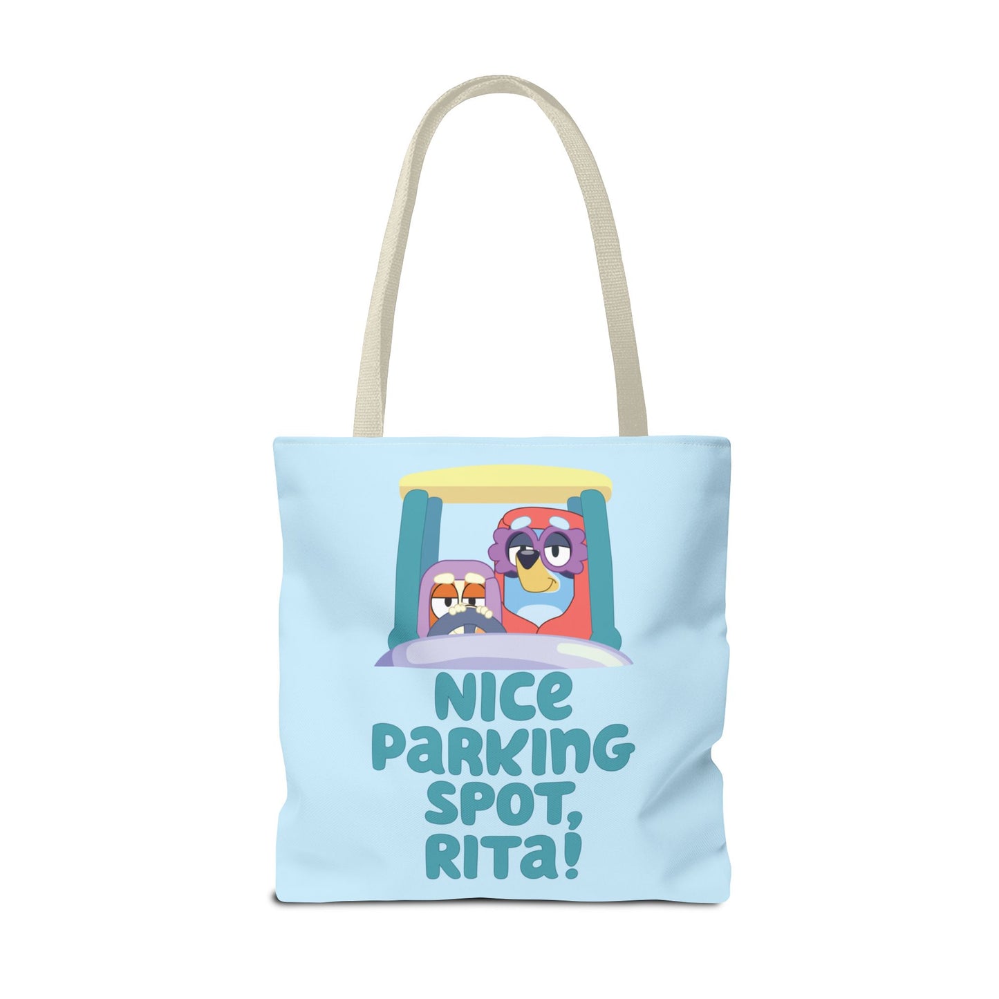 Bluey Tote Bag – “Nice Parking Spot, Rita” with Grannies