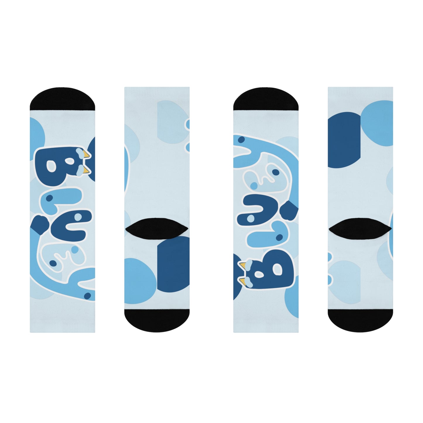 Bluey-Inspired Cartoon Crew Socks – Cute Bluey Design