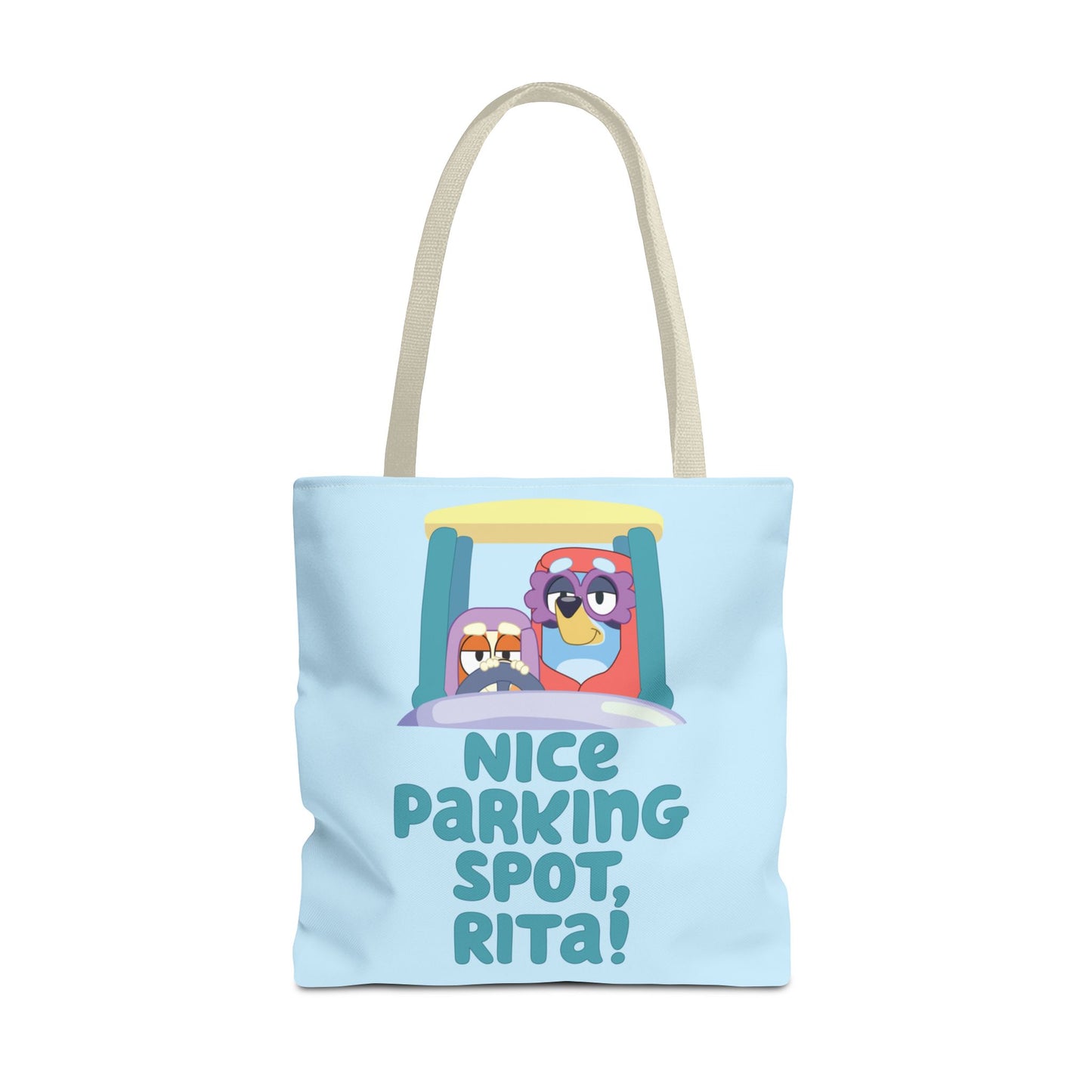 Bluey Tote Bag – “Nice Parking Spot, Rita” with Grannies