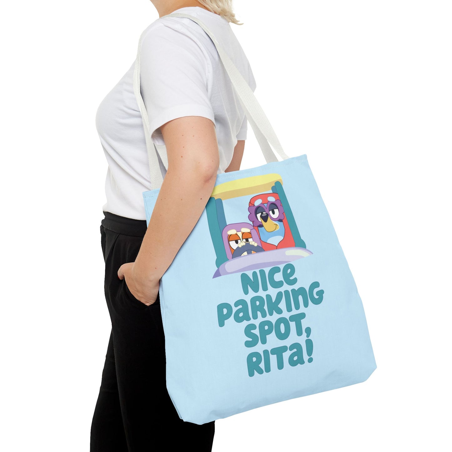Bluey Tote Bag – “Nice Parking Spot, Rita” with Grannies