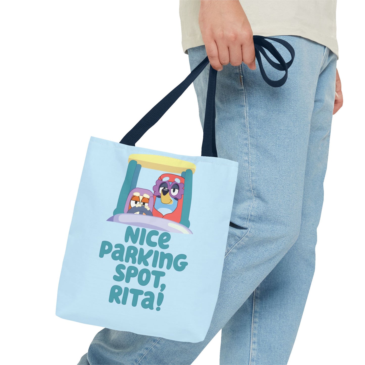 Bluey Tote Bag – “Nice Parking Spot, Rita” with Grannies