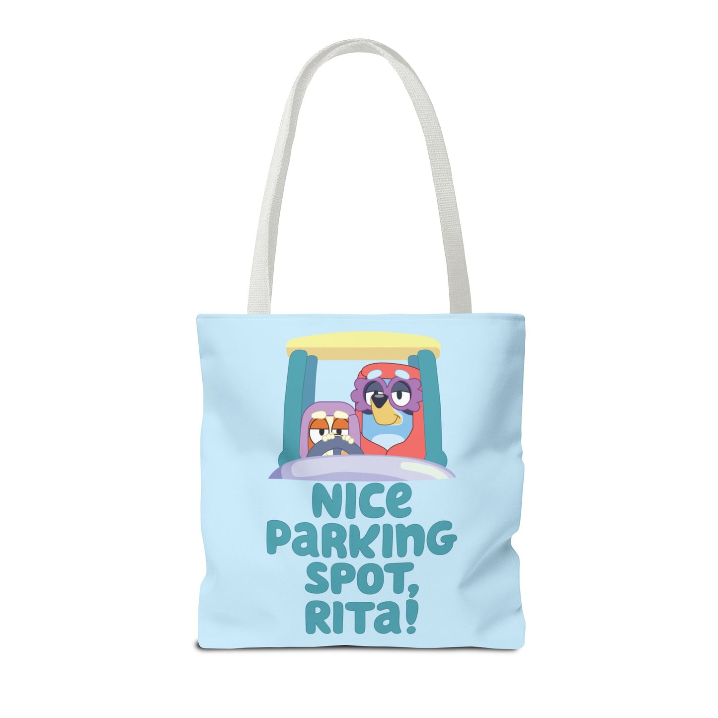 Bluey Tote Bag – “Nice Parking Spot, Rita” with Grannies