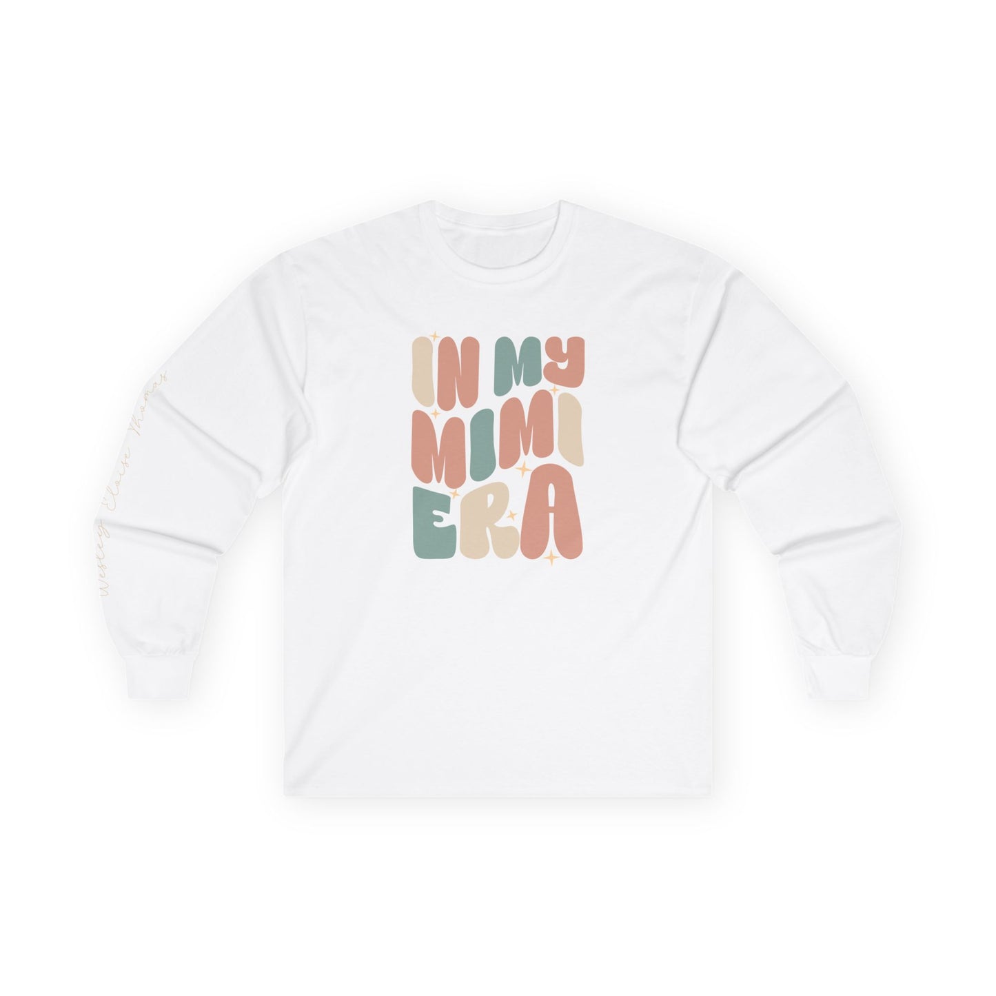 Personalized Long Sleeve Tee – Kids’ Names on Sleeve for Mimi
