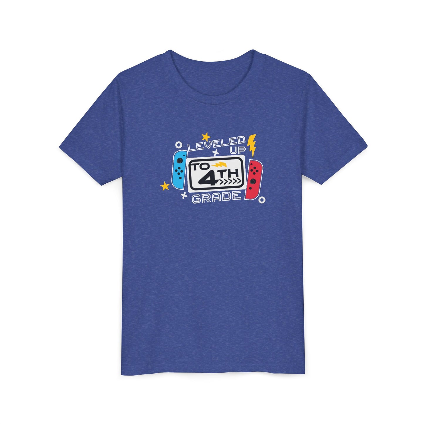 Leveled Up to 4th Grade Youth Tee