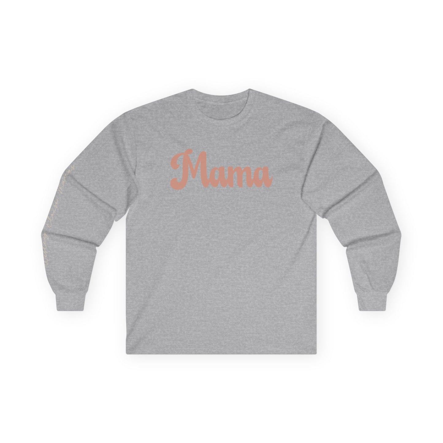 Boho Mama Personalized Long Sleeve Tee – Custom Names Family Shirt