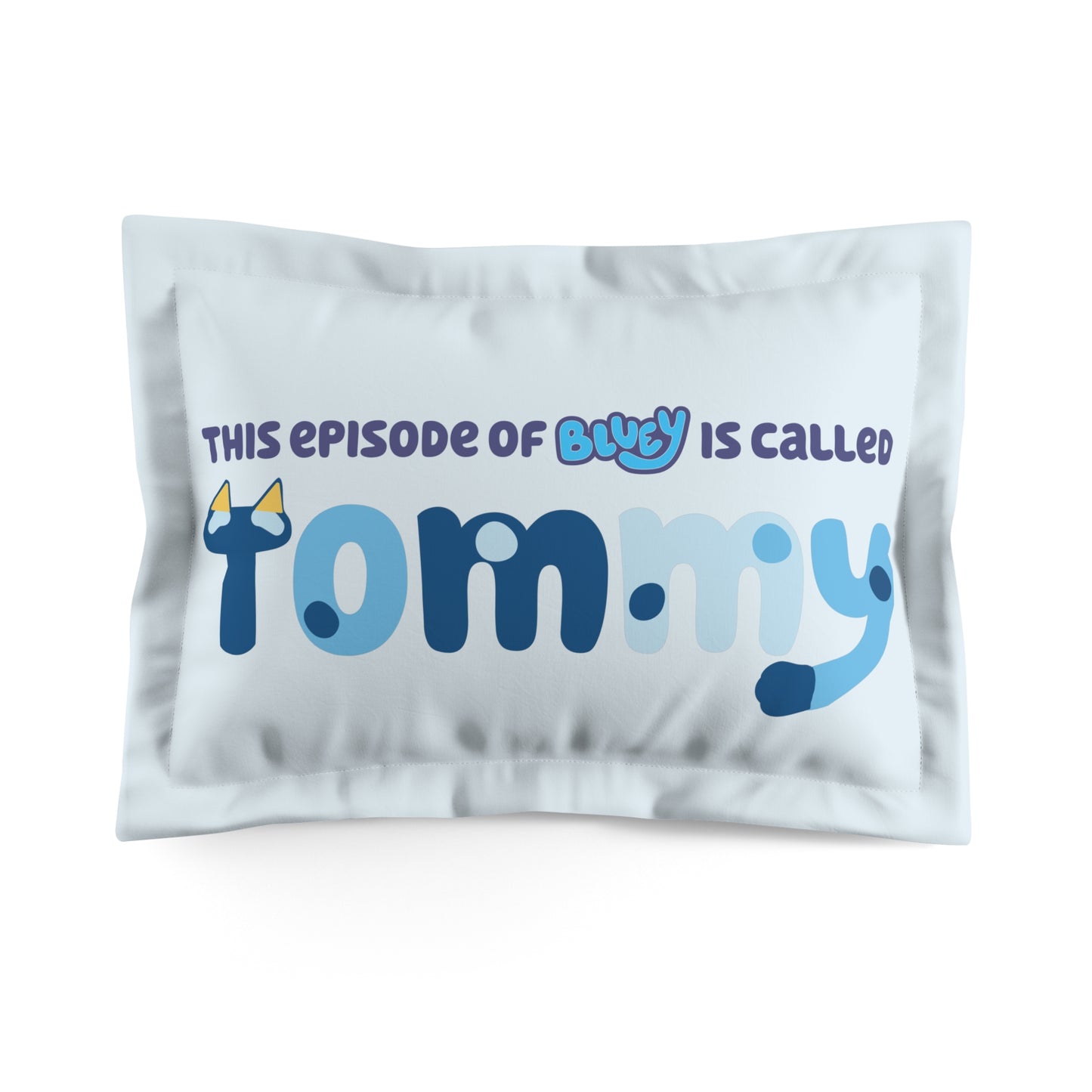 Bluey Personalized Microfiber Pillow Sham – Custom Name Kids Pillowcase