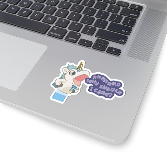 Bluey Unicorse Sticker  – “Annnnd Why Should I Care?”