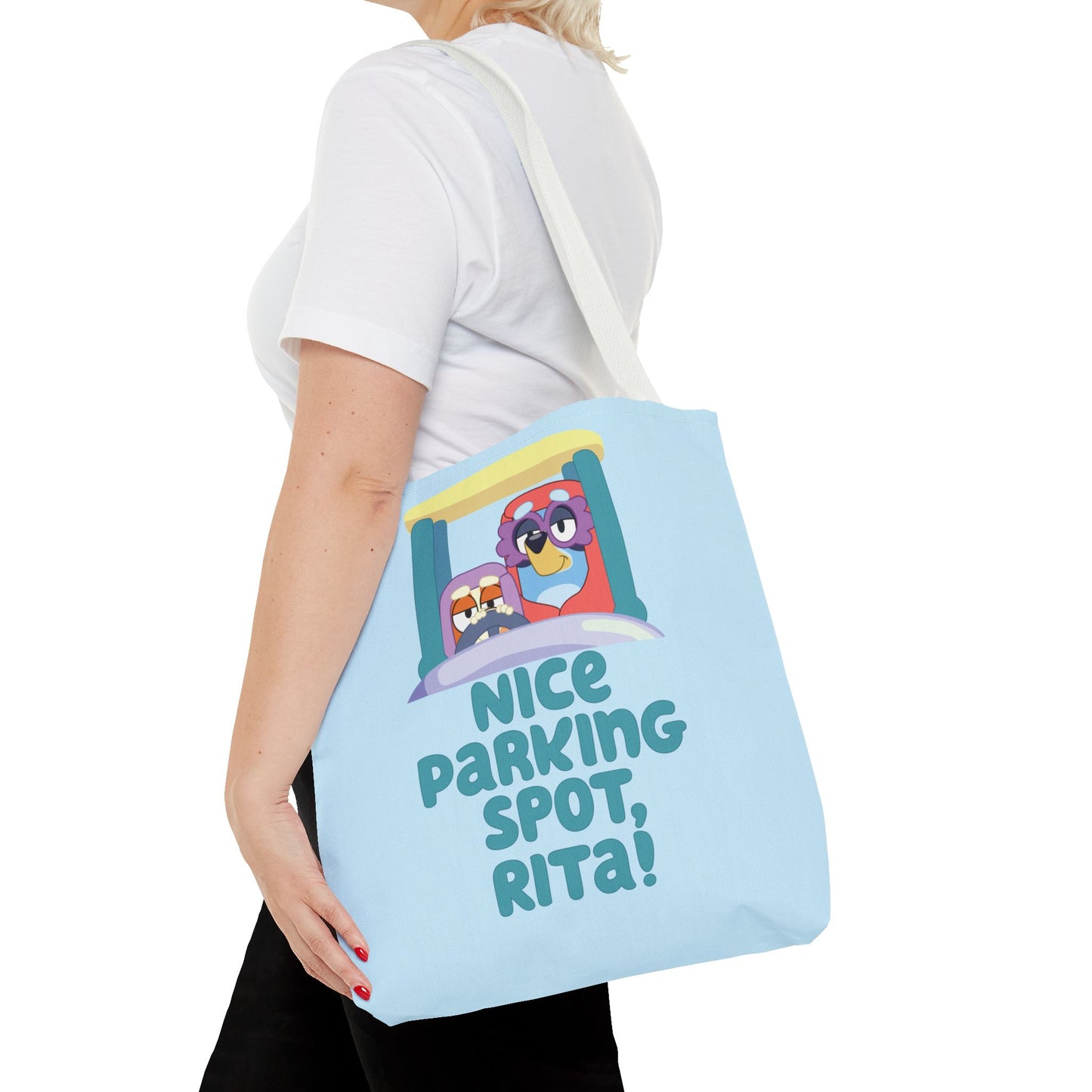 Bluey Tote Bag – “Nice Parking Spot, Rita” with Grannies
