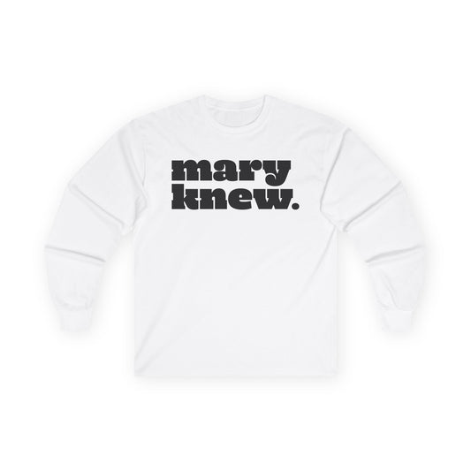 Mary Did You Know? Liturgical Colors Unisex Long Sleeve Tee – Funny & Faithful