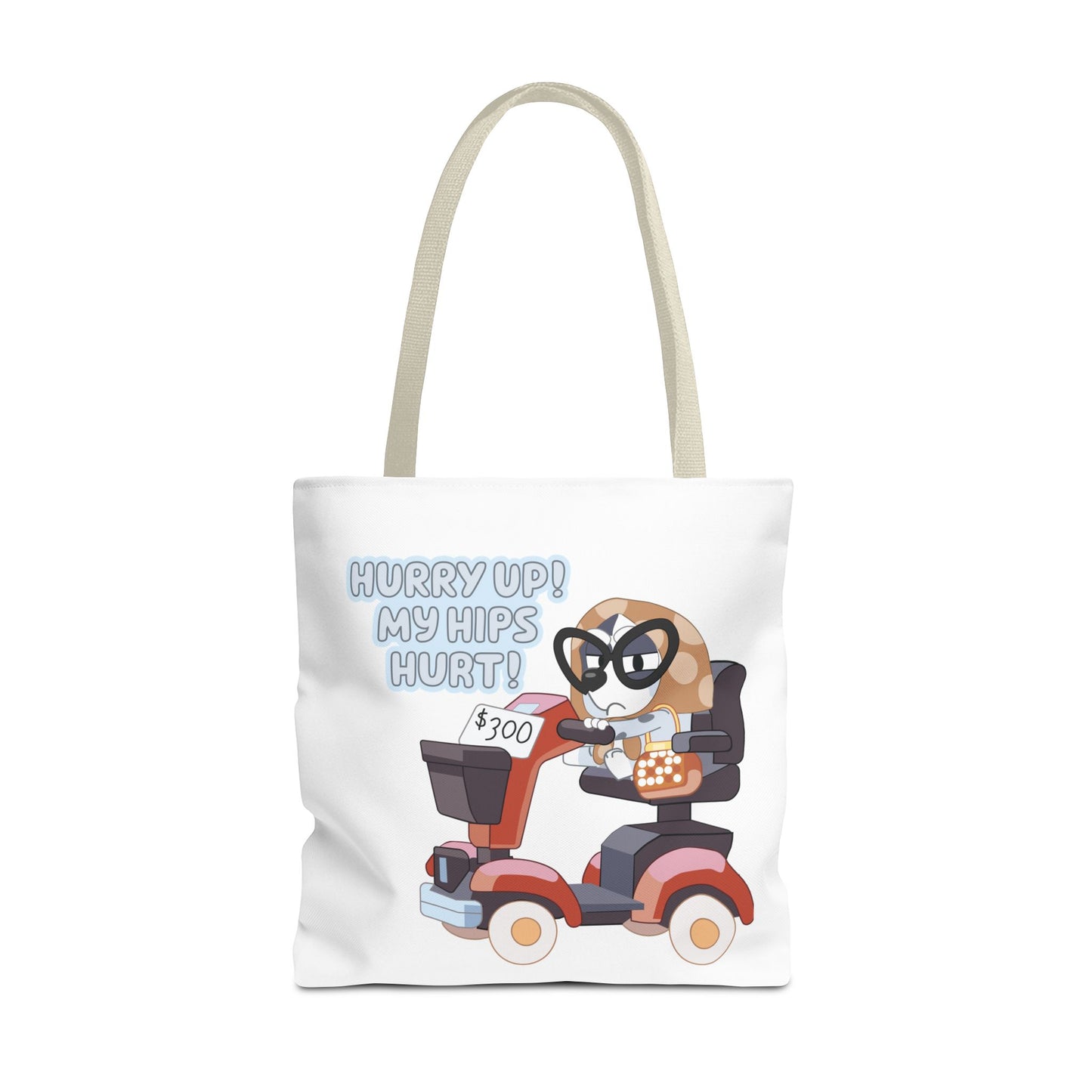 “Hurry Up, My Hips Hurt” Tote Bag – Funny Granny Mobile