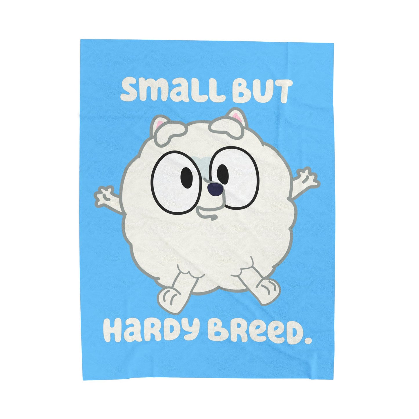 Bluey Pom Pom Plush Blanket – Small But Hardy Breed Cozy Throw