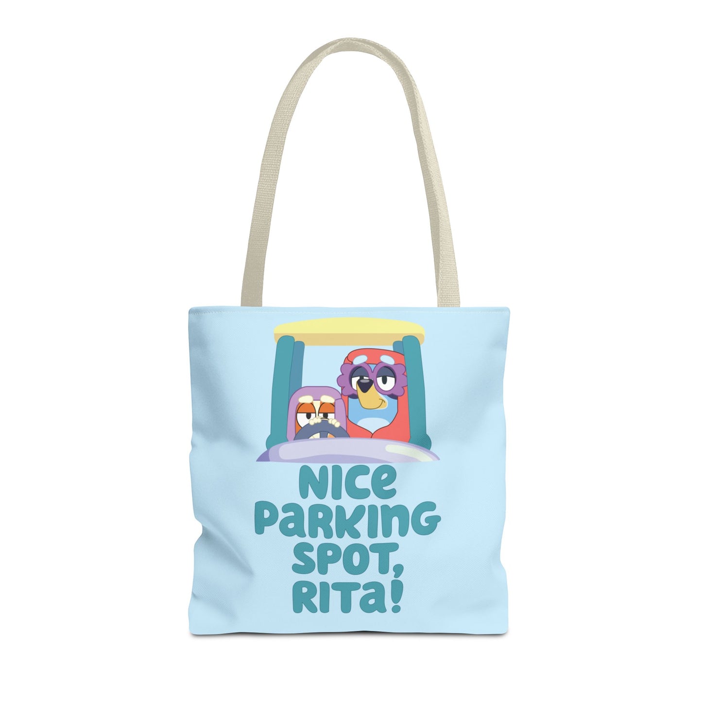 Bluey Tote Bag – “Nice Parking Spot, Rita” with Grannies