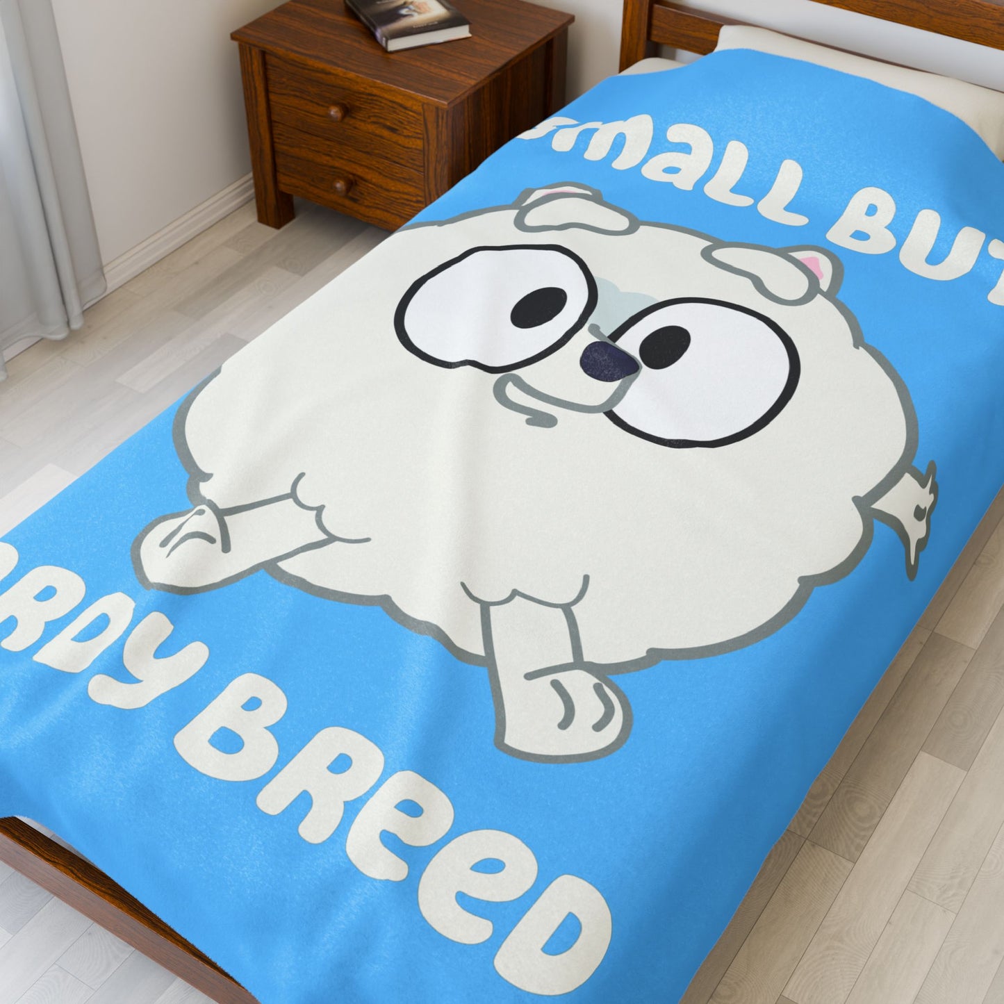 Bluey Pom Pom Plush Blanket – Small But Hardy Breed Cozy Throw